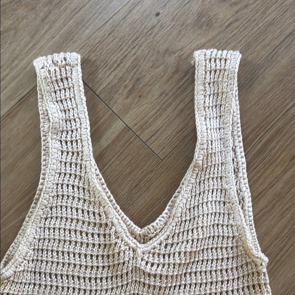 Elan Beige Crochet Swim Coverup - Picture 5 of 7